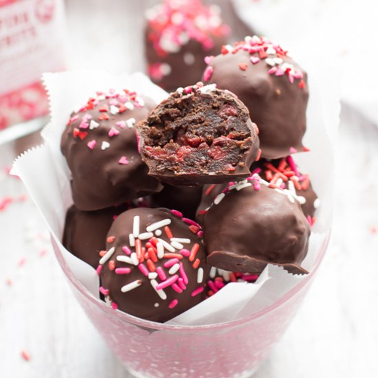 Chocolate Covered Cherry Truffles