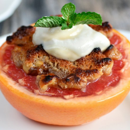 Broiled Grapefruit with Streusel