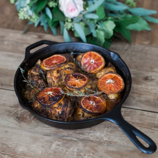 Pan Roasted Blood Orange Chicken