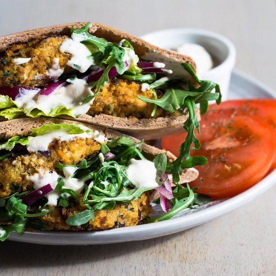 Sweet Potato Falafel Burger