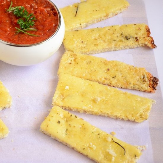 Cheesy Cauliflower Mock Bread Stick