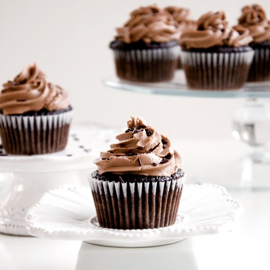 Chocolate Cupcakes with Nutella