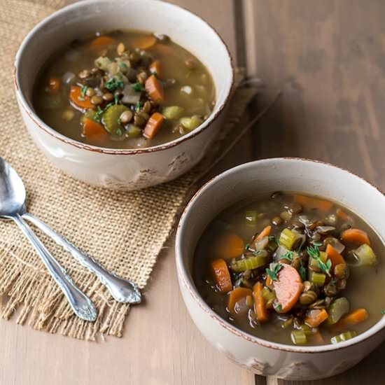 French Lentil & Vegetable Soup