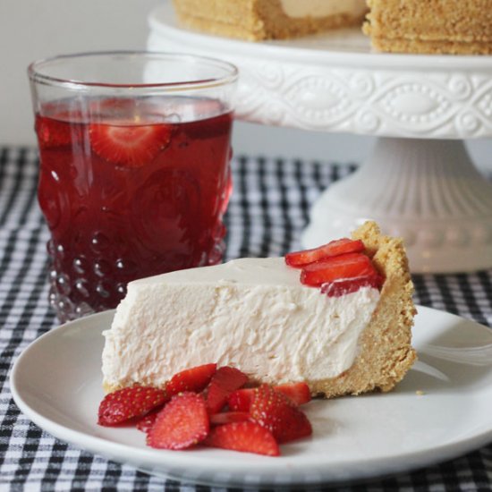 Strawberry & Rhubarb Cheesecake