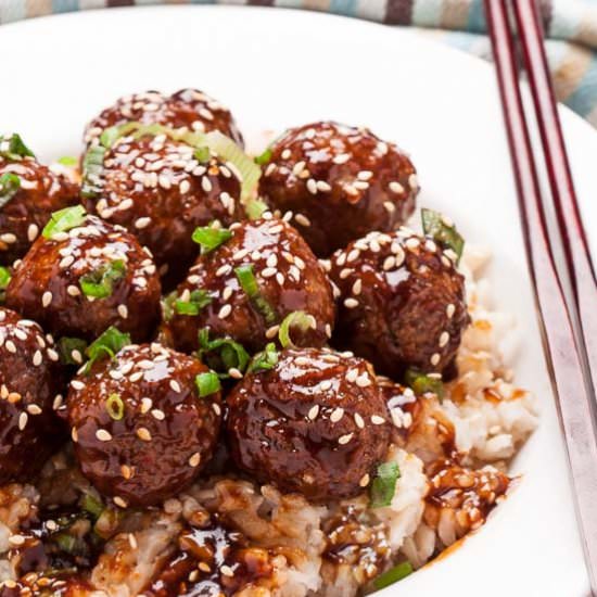 Asian glazed meatballs