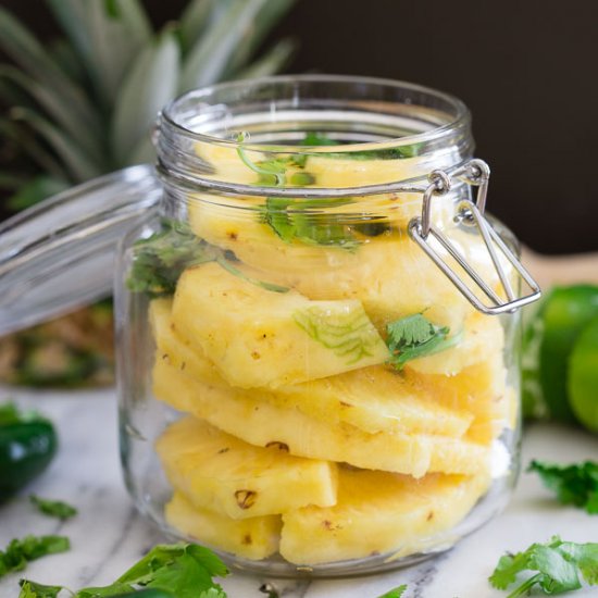 Spicy Pickled Pineapple