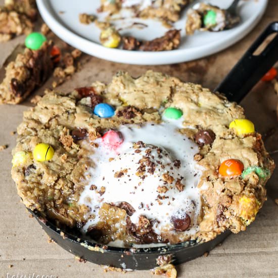 Oatmeal M&M Peanut Butter Cookie