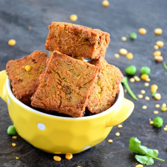 Green Pea Lentil Cake