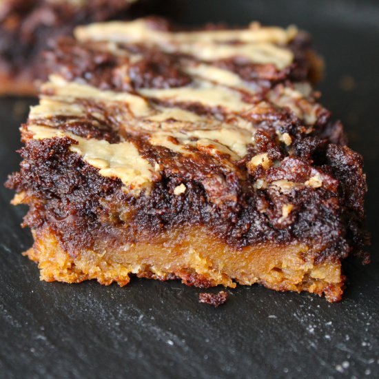 Chocolate Swirl PB Blondies