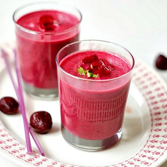 Roasted Beet Cherry Apple Smoothie