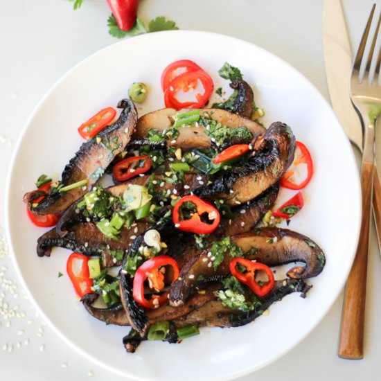 Asian Roasted Portobello Mushrooms