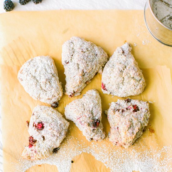 Lemon Blackberry Scones