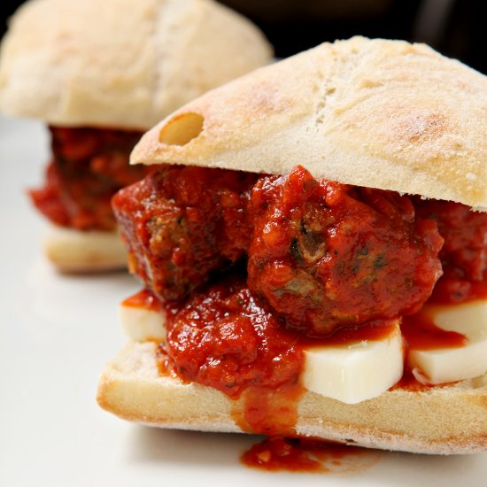 Turkey Spinach Meatball Subs