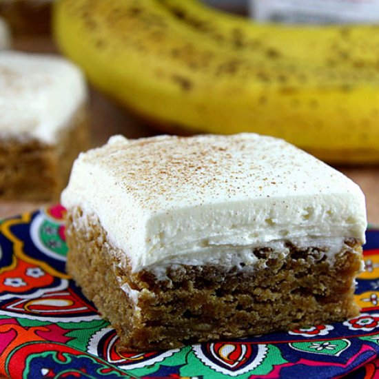 Banana Bourbon Blondies