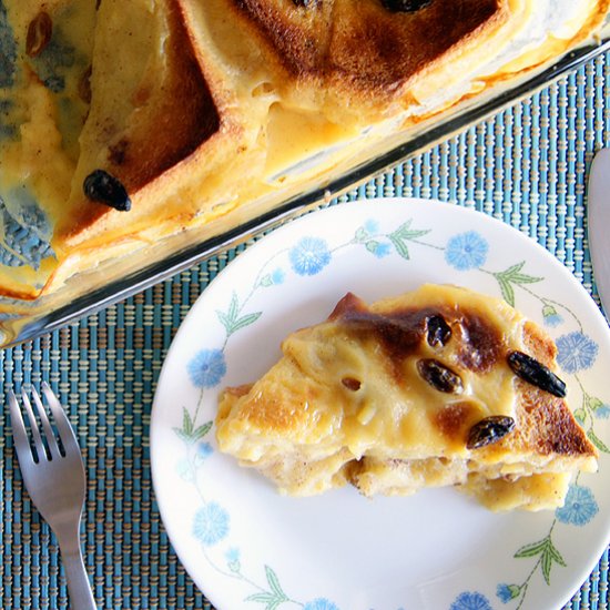 Eggless Bread and Butter Pudding