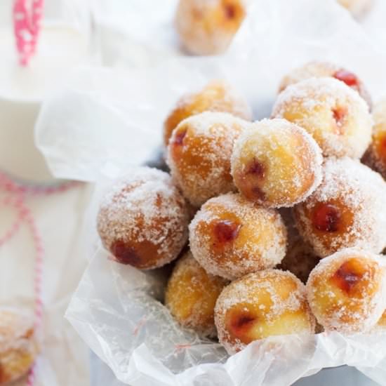 Strawberry Jelly Donut Holes