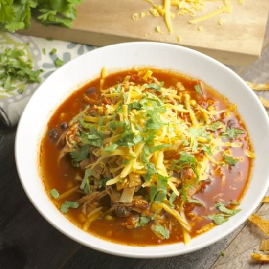 Slow Cooker Chicken Enchilada Soup