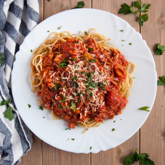 Homemade Spaghetti Sauce w/ Turkey