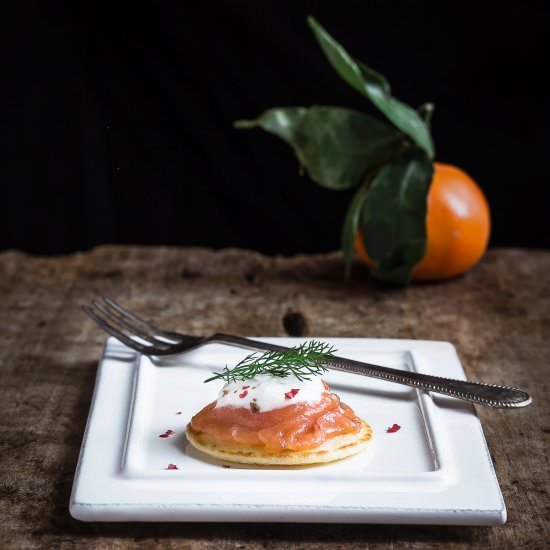 Smoked Salmon Blinis