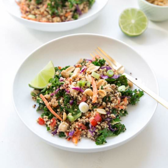 Thai Inspired Warm Kale Quinoa