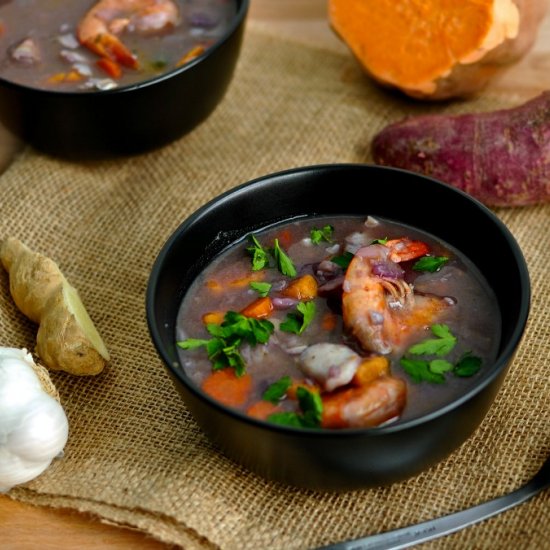 Caribbean Coconut Seafood Soup