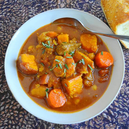 Moroccan Surf and Turf Stew