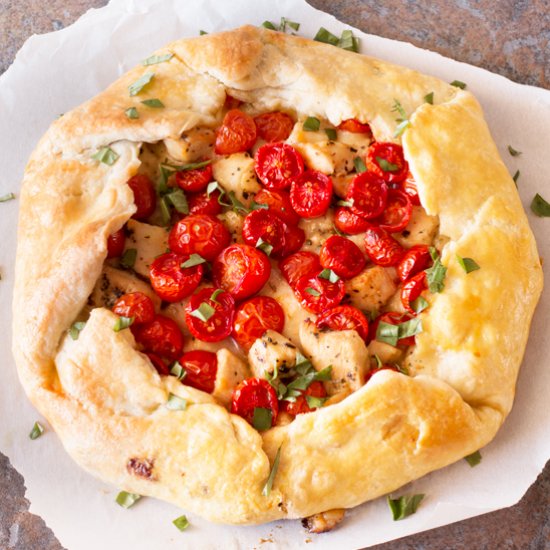 Savory Chicken Caprese Galette