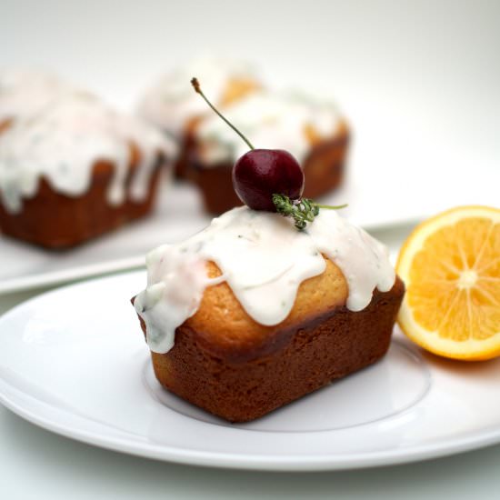 Mini Meyer Lemon & Cherry Loaves