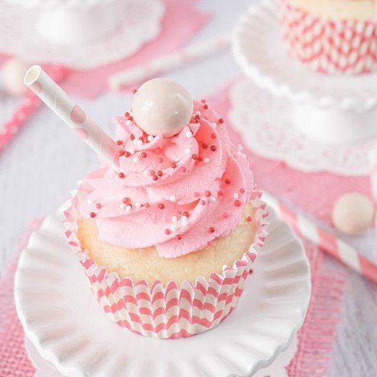 Strawberry Milkshake Cupcakes