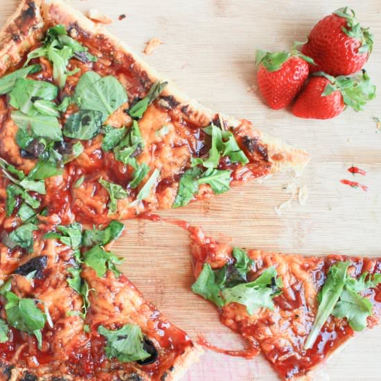 Strawberry Rhubarb & Cheddar Tart