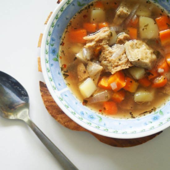 Vegetarian Herbed Beef Soup