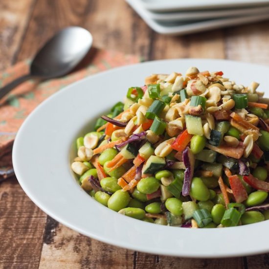 Edamame Salad with Peanut Dressing