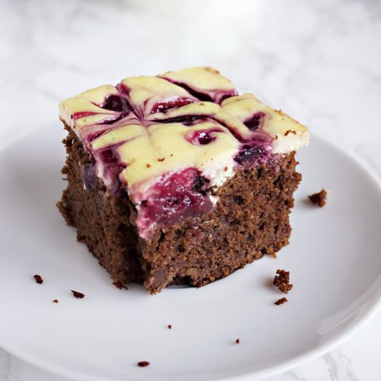 Cherry Cheesecake Chocolate Cake