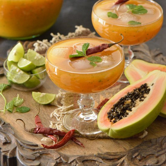 Minty Papaya Margarita