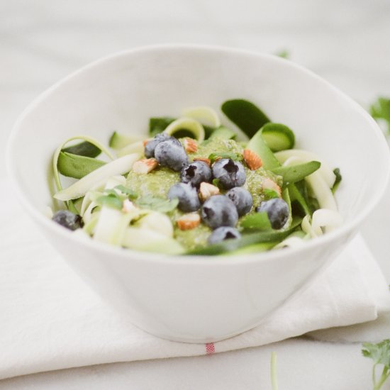 Zucchini Pasta + Cilantro Pesto