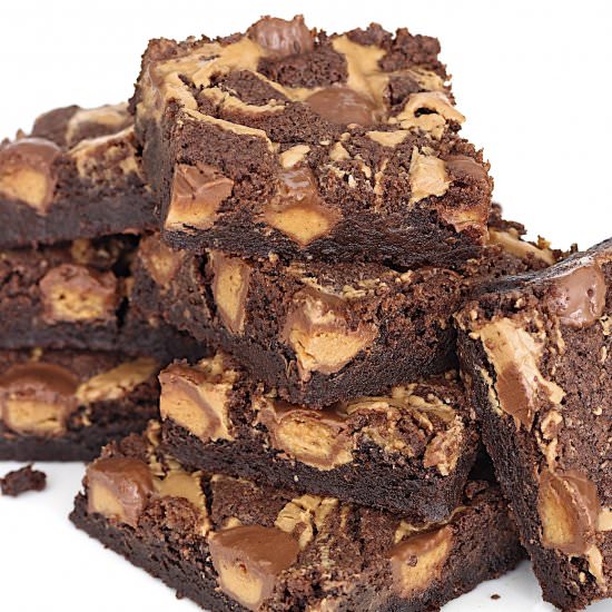 Swirled Peanut Butter Cup Brownies