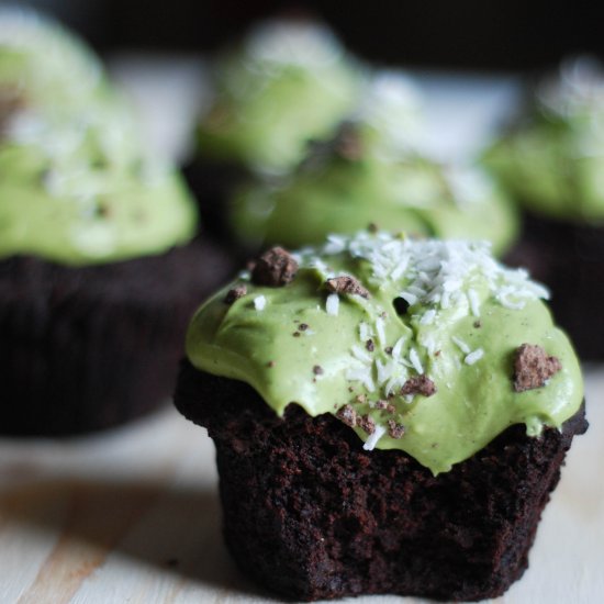 Matcha Chocolate Cupcakes