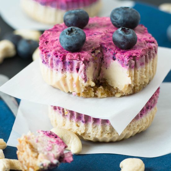 Vegan Blueberry Vanilla Cheesecake