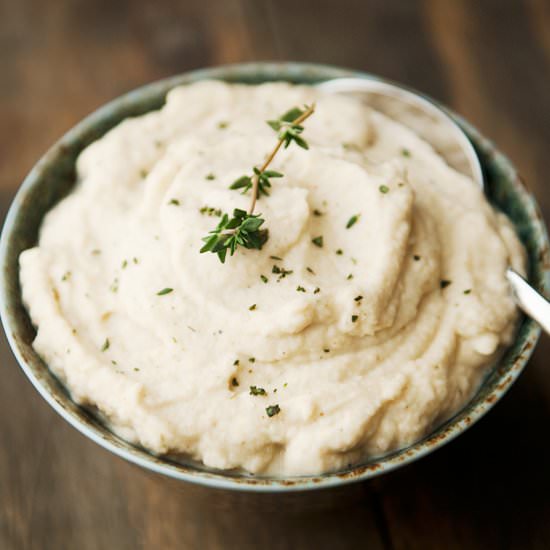 Roasted Cauliflower and Garlic Mash