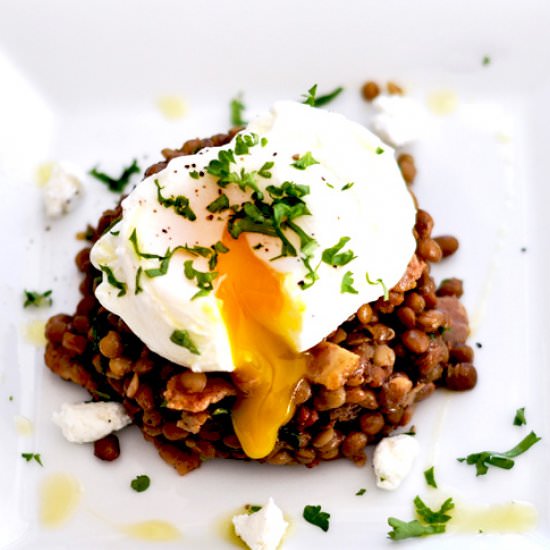 Smokey Bacon Lentil Skillet