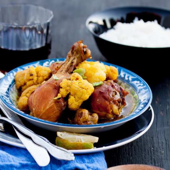 Chicken curry with cauliflower