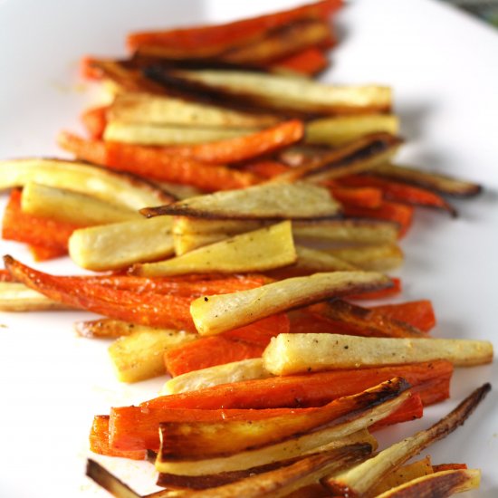 Roasted carrots and parsnips