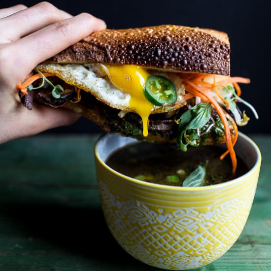 Short Rib Pho French Dip Banh Mi