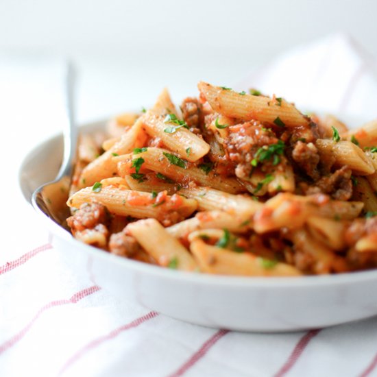 Italian Sausage Tomato Sauce Penne