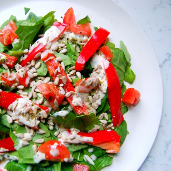 Middle Eastern Spinach Salad