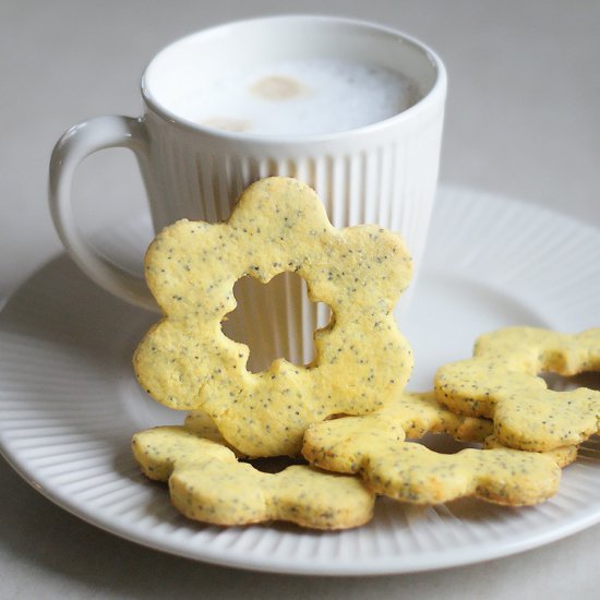 Orange Cookies with Poppy Seeds