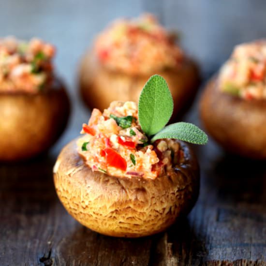 Vegan Stuffed Mushrooms