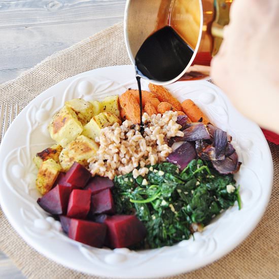 Roasted Root Vegetable & Farro Salad