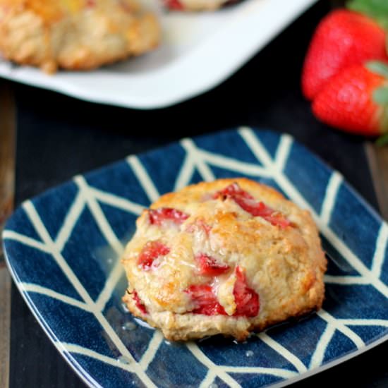 Strawberry Biscones & Orange Glaze