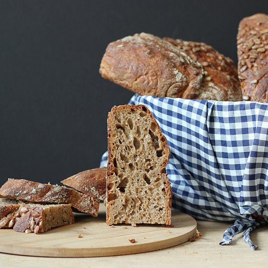 4 Ingredient No-Knead Bread